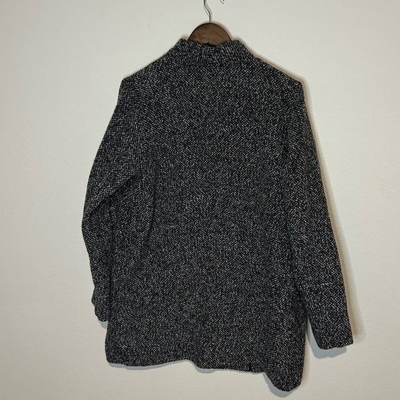 Old Navy Relaxed Textured Charcoal Gray Button-Front Coat - Size Medium - Picture 6 of 6